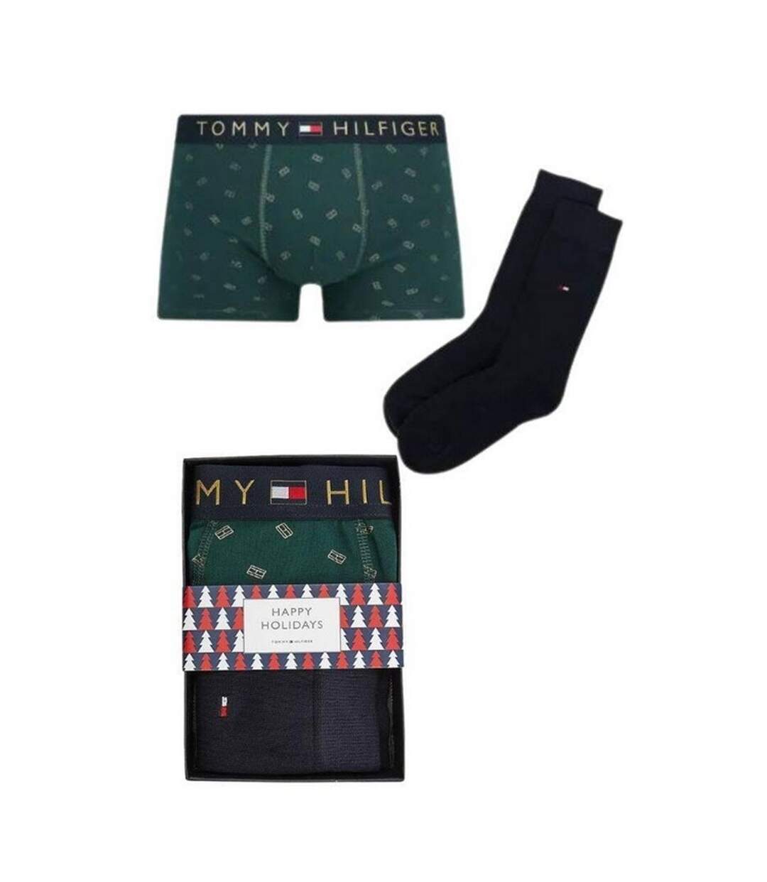 Ensemble Boxer Homme Vert Bleu Marine Tommy Hilfiger-2