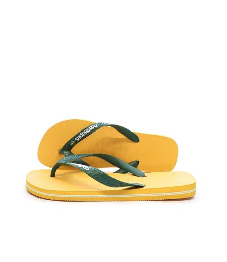 Tongs jaune/verte homme havaianas brasil logo - 41/42