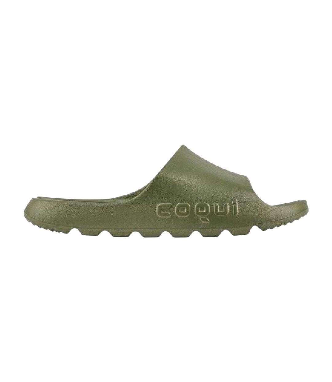 Mens Lou Minimalist Summer Flat Slides Green Coqui-1