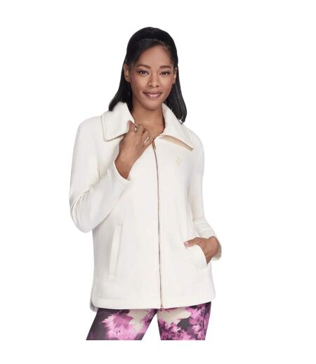 Womens/ladies Go Snuggle Jacket Off White Skechers