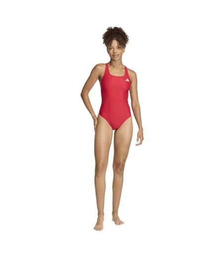 Maillot De Bain 1 Pièce Motif/style Logo Essential Femme Rouge Adidas