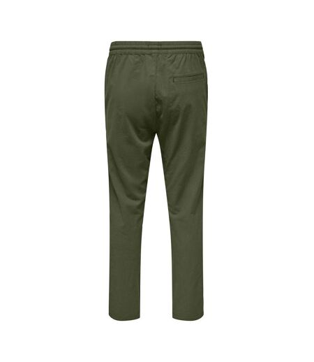 Pantalon fluide kaki homme only & sons capri - l