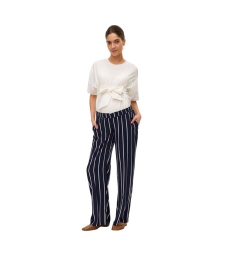 Pantalon De Grossesse Motif/style Rayure Verticale Femme Bleu Marine Foncé Mamalicious