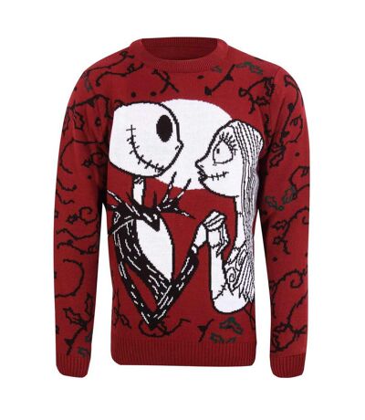 Nightmare Before Christmas Unisex Adult Jack and Sally Knitted Sweatshirt (Multicolored) - UTHE1826