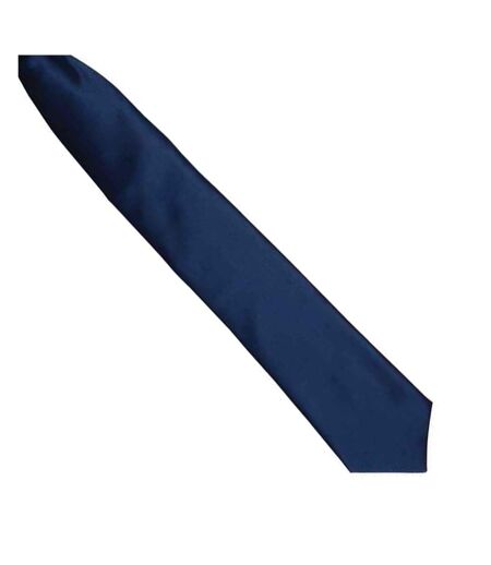 Premier Colours Mens Satin Clip Tie (One size) (Navy) - UTRW4407