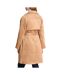 Manteau marron femme morgan trench long en suédine-2