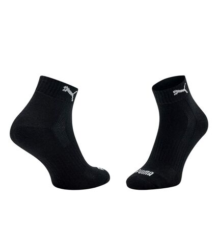 Puma Unisex Adult Cushioned Ankle Socks (Pack of 3) (Black/White) - UTRD2201