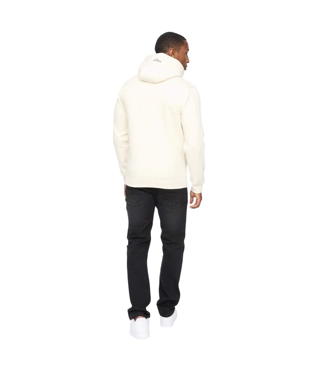 Sweat À Capuche Carrimoore Homme Blanc Cassé Crosshatch-3