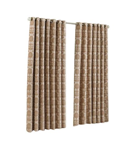 Hanover ringtop curtains 66 x 90 inch beige Riva Home