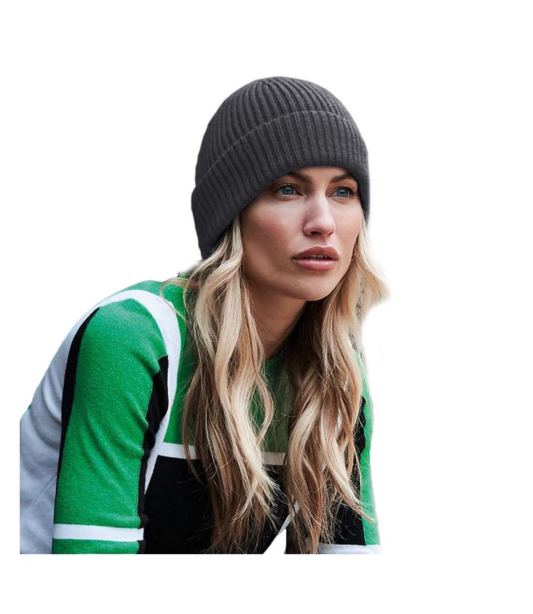 Beechfield Engineered Knit Ribbed Beanie (Graphite Grey) - UTPC3939-2