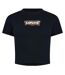 Womens/ladies Criss-cross Boxy T-shirt Black Levis-1