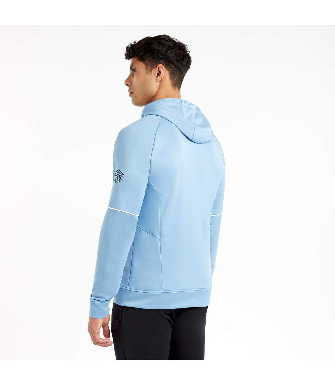 Mens Pro Training Full Zip Hoodie Allure Brilliant White Umbro-2