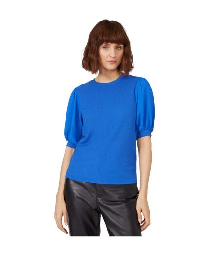 T-shirt femme bleu cobalt Principles