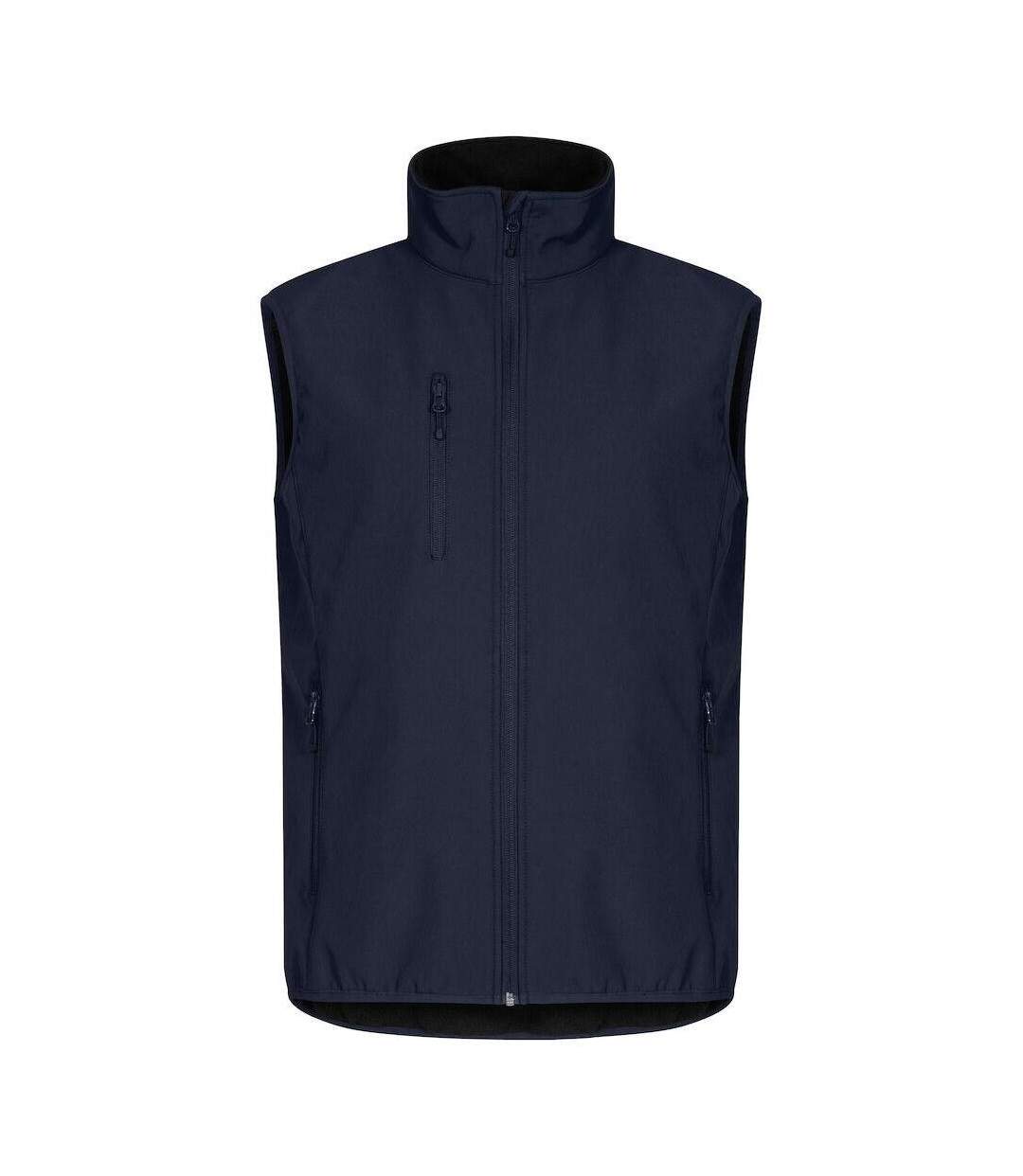 Mens Classic Soft Shell Jacket Dark Navy Clique-1