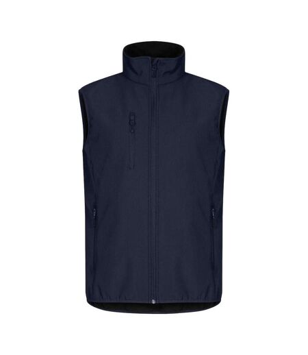 Mens Classic Soft Shell Jacket Dark Navy Clique