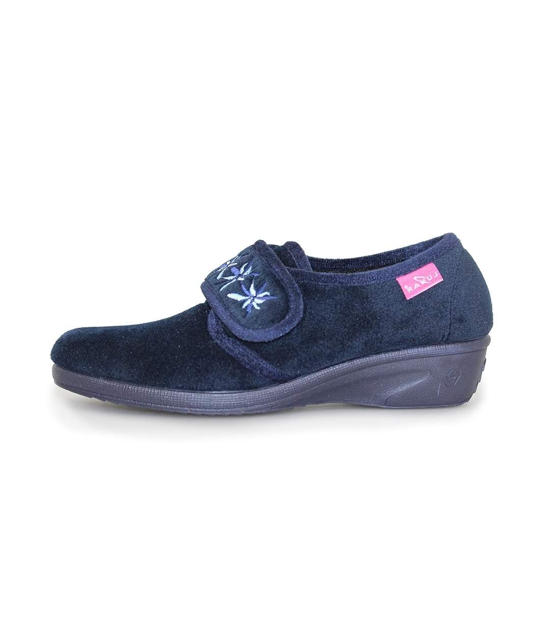 Chaussons Paula Femme Bleu Marine Blanc Lunar-4