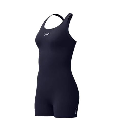 Maillot De Bain Shorty Uni Dos Nageur Femme Bleu Marine Speedo