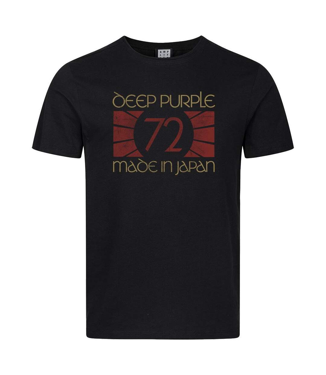 T-shirt Motif/style Deep Purple Adulte Noir Amplified-1