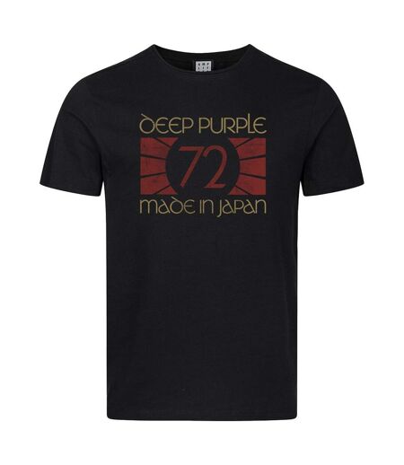 T-shirt Motif/style Deep Purple Adulte Noir Amplified