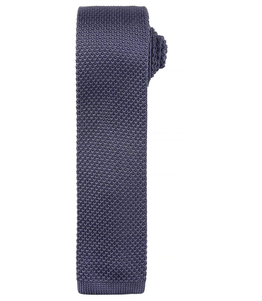 Cravate fine tricotée - PR789 - gris acier-1