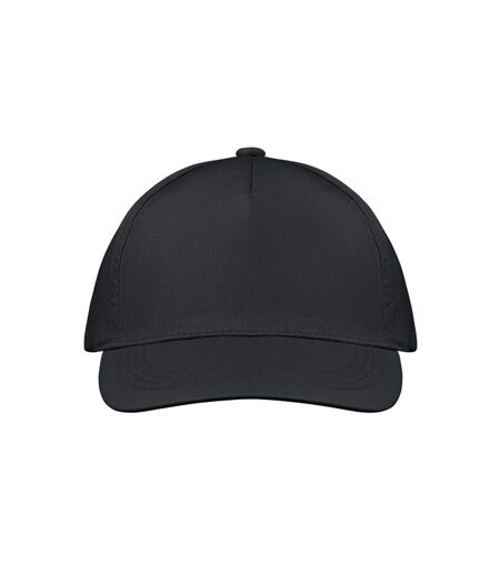 Buzz 5 Panel Baseball Cap Black MidOcean