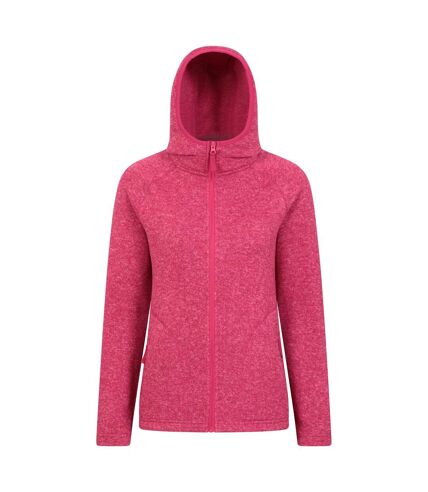 Womens/ladies nevis full zip hoodie bright pink Mountain Warehouse