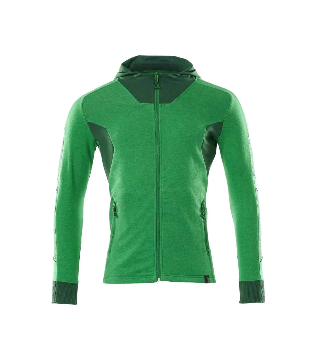 Mens Accelerate Full Zip Hoodie Grass Green Green Mascot-1
