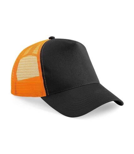 Casquette trucker adulte noir / orange Beechfield