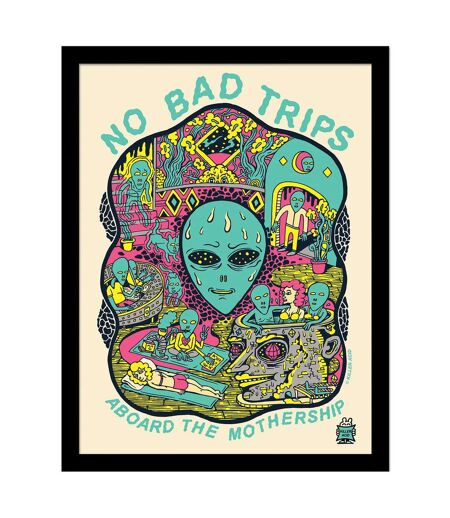 Killer Acid - Poster encadré NO BAD TRIPS (Multicolore) (40 cm x 30 cm) - UTPM8970