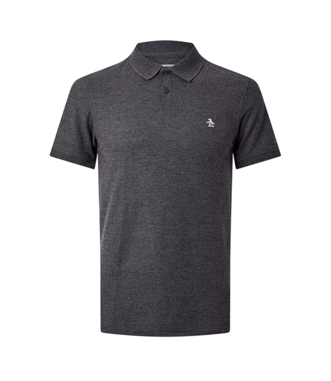 Polo Motif/style Logo Brodé Homme Anthracite Original Penguin-2