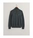 Mens Micro Textured Half Zip Sweatshirt Charcoal Gant-2