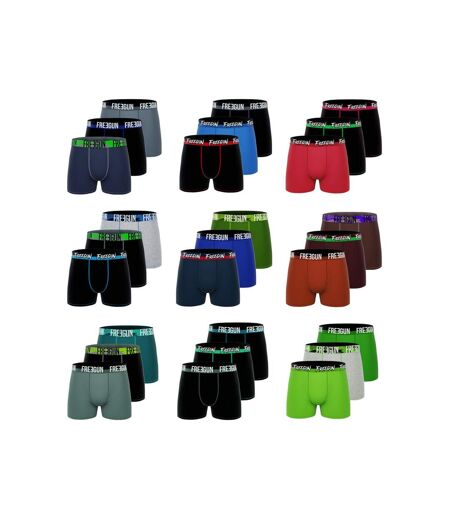 Lot de 12 boxers homme en coton modèles aléatoires Pack surprise Freegun