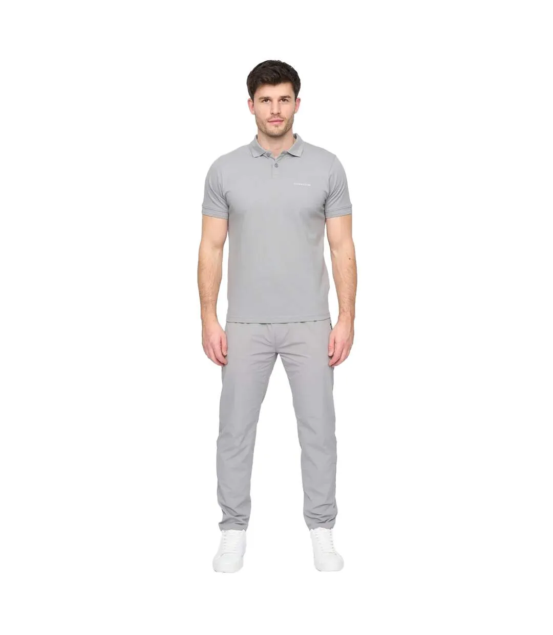 Mens Limatar Short-sleeved Polo Shirt Grey Duck And Cover-4
