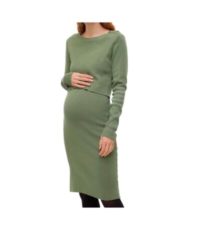 Robe Verte Femme Mamalicious June - L