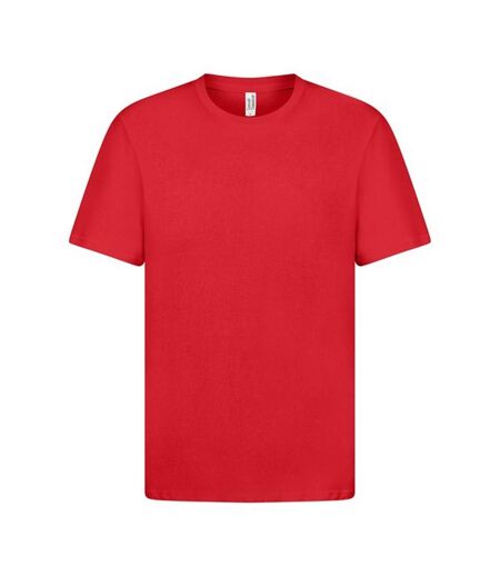 Classic Mens Ringspun Tee Red Casual