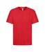 Classic Mens Ringspun Tee Red Casual-2