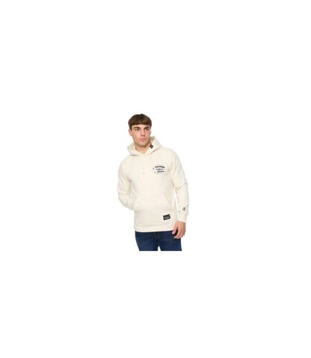 Sweat À Capuche Motocross Homme Gris Pâle Crosshatch