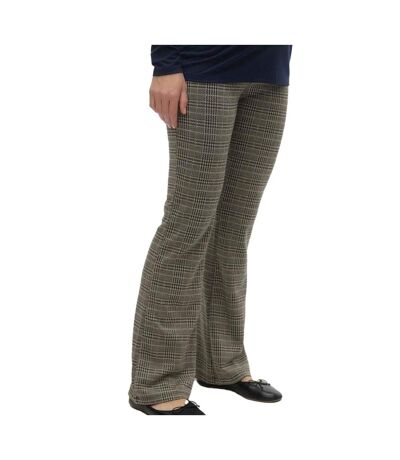 Pantalon gris à carreaux femme mamalicious nabi - l