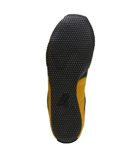 Mens Suede Low Trainers Yellow Green Puma
