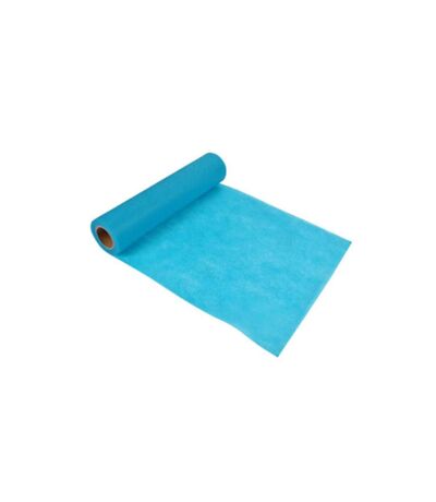 Chemin de Table Jetable Intissé 30cmx7m Bleu