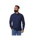 Mens Basic Oxford Cotton Button-down Shirt Navy Firetrap-1