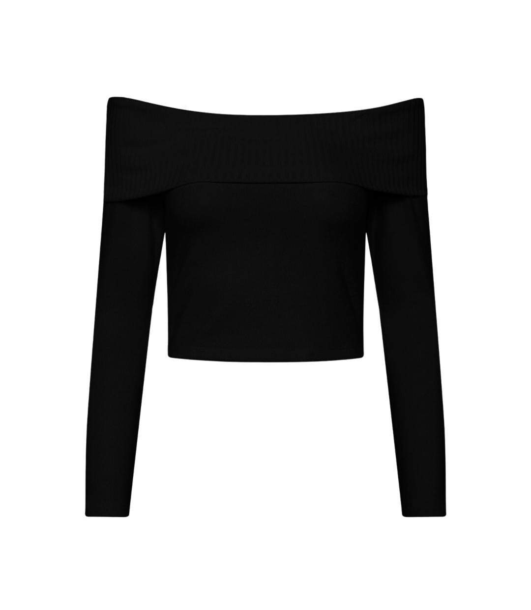 T-Shirt manches longues noir femme pieces lenda-1