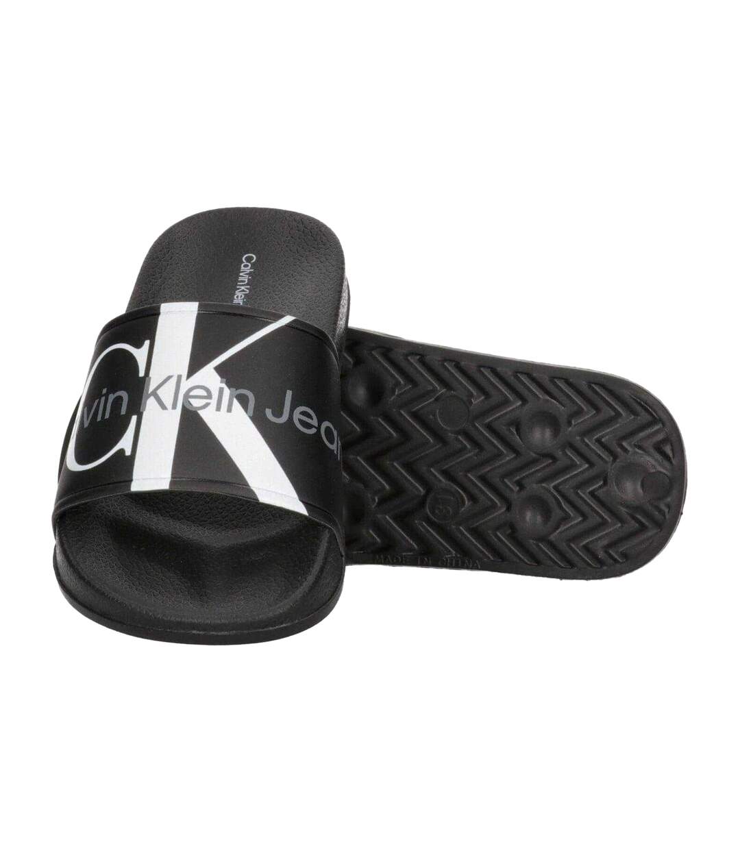 Claquettes Motif/style Logo Adulte Noir Calvin Klein-4