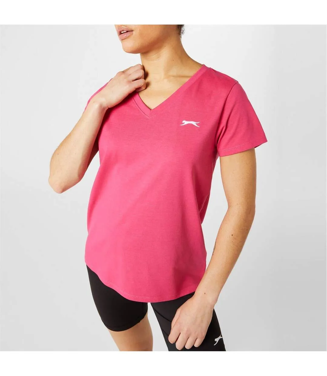 Womens/ladies T-shirt Charcoal Slazenger-2