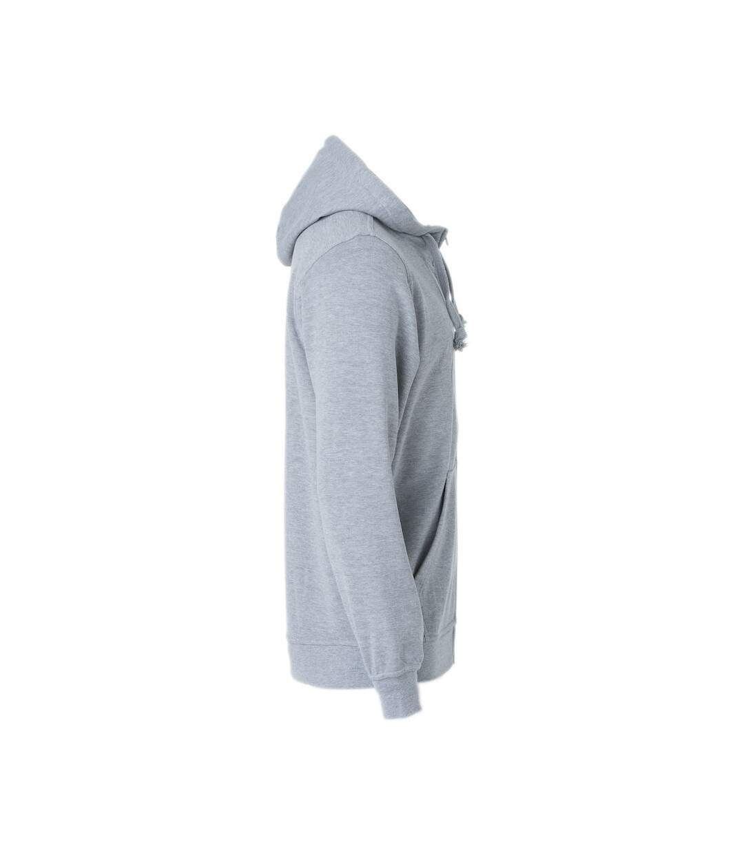 Veste à capuche basic homme gris chiné Clique-4