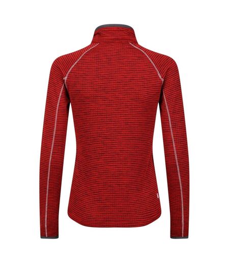 Sweat Cintré À Manches Longues Raglan Et Col Montant Zippé Yonder Femme Rouge Foncé Regatta