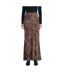 Womens/ladies Peyton Leopard Print Maxi Skirt Brown Nobody´s Child-2