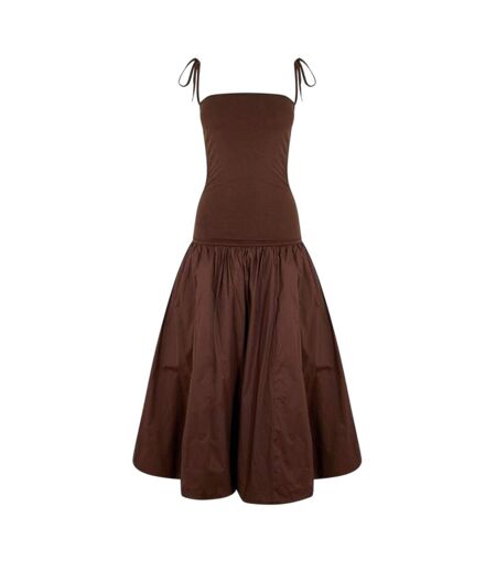 Robe Mi-longue Alexa Femme Marron AmyLynn