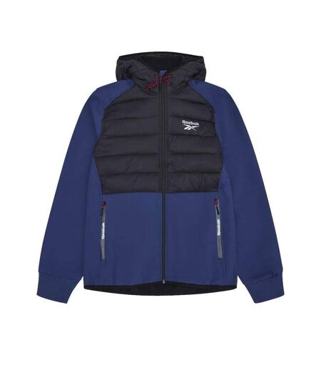 Mens Mixed Media Jacket Batik Blue Reebok