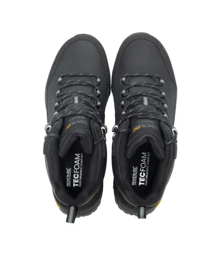 Womens/ladies Burrell Ii Leather Walking Boots Black Regatta